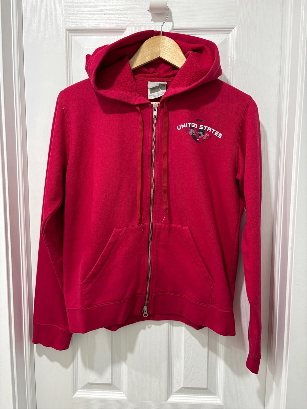 Nike Soccer women’s hoodie size medium 2003 Y2K full zip sweatshirt